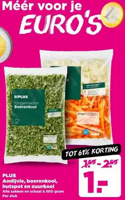 PLUS PLUS Andijvie, boerenkool, hutspot en zuurkool aanbieding
