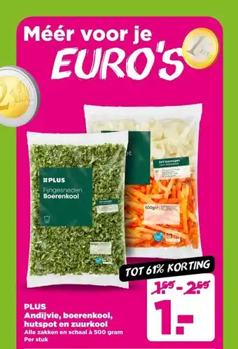 PLUS PLUS Andijvie, boerenkool, hutspot en zuurkool aanbieding