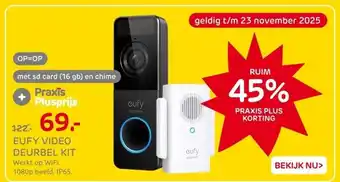 Praxis Eufy video deurbel kit aanbieding