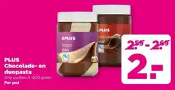 PLUS PLUS Chocolade en duopasta aanbieding