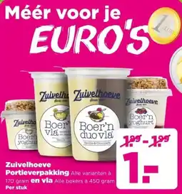 PLUS Zuivelhoeve Portieverpakking en vla aanbieding