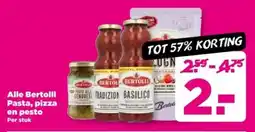 PLUS Alle Bertolli Pasta, pizza en pesto aanbieding