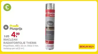 Praxis Maclean radiatorfolie therm aanbieding