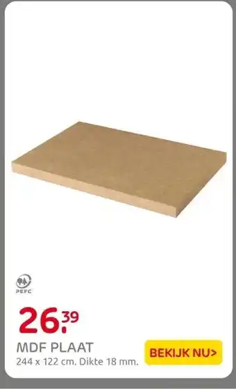 Praxis MDF PLAAT aanbieding