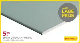 Praxis Siniat Gipsplaat Hydro aanbieding