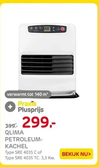 Praxis Qlima petroleum kachel aanbieding