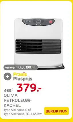Praxis Qlima petroleum kachel aanbieding