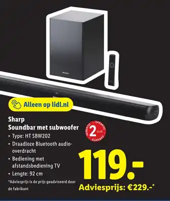 Lidl Soundbar met subwoofer aanbieding