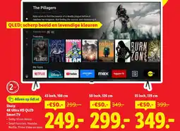 Lidl Sharp 4K Ultra HD QLED Smart TV aanbieding