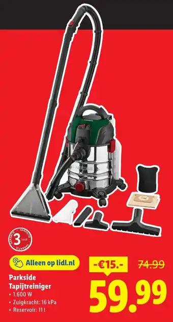 Lidl Parkside Tapijtreiniger aanbieding
