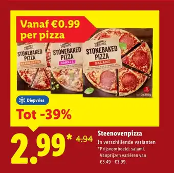 Lidl Steenovenpizza aanbieding