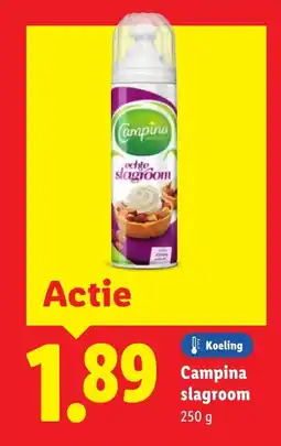 Lidl Campina slagroom aanbieding