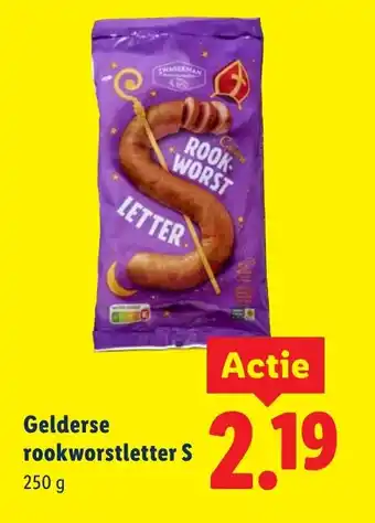 Lidl Gelderse rookworstletter S aanbieding