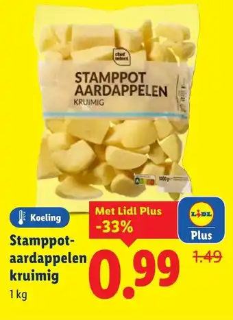 Lidl Stamppot aardappelen kruimig aanbieding