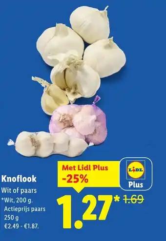 Lidl Knoflook aanbieding