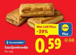Lidl Saucijzenbroodje aanbieding