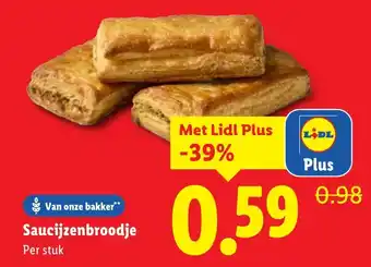 Lidl Saucijzenbroodje aanbieding