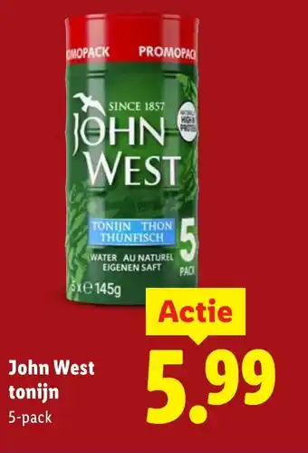 Lidl John West tonijn aanbieding