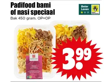 Dirk Padifood bami of nasi speciaal aanbieding