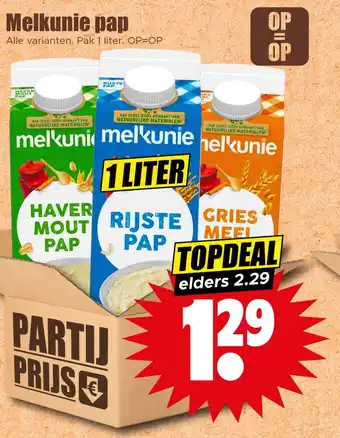 Dirk Melkunie pap aanbieding