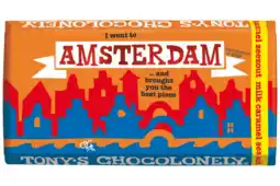 Albert Heijn Tony's Chocolonely Amsterdam reep melk karamel zeezout aanbieding