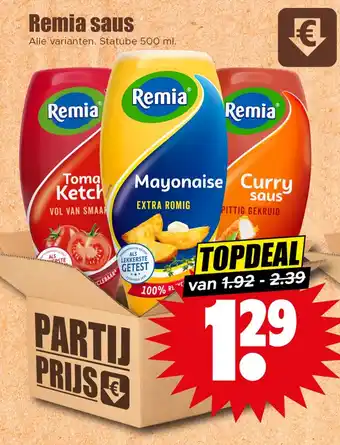 Dirk Remia saus aanbieding