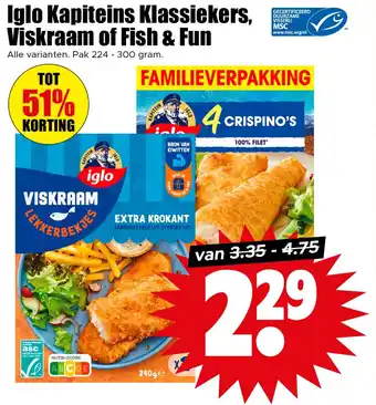 Dirk Iglo Kapiteins Klassiekers Viskraam of Fish & Fun aanbieding