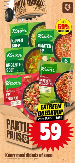 Dirk Knorr maaltijdmix of soep aanbieding