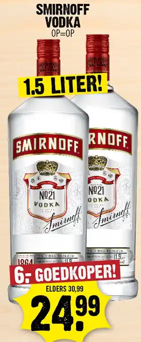 Dirk Smirnoff vodka aanbieding