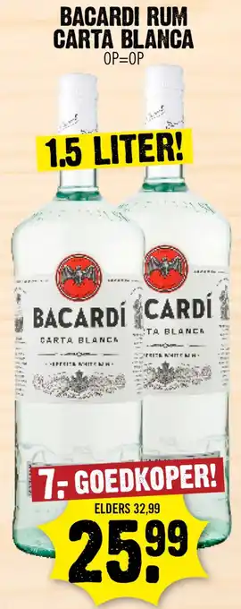 Dirk Bacardi rum carta blanca aanbieding