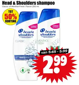 Dirk Head & Shoulders shampoo aanbieding