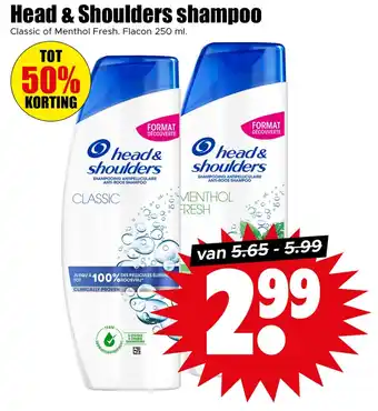 Dirk Head & Shoulders shampoo aanbieding