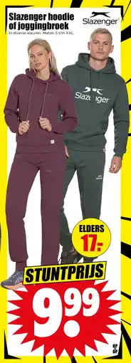 Dirk Slazenger hoodie of joggingbroek aanbieding