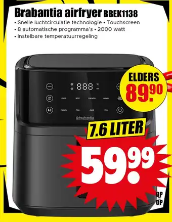 Dirk Brabantia airfryer BBEK1138 aanbieding