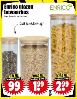 Dirk Enrico glazen bewaarbus aanbieding