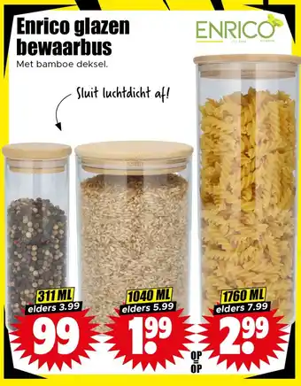 Dirk Enrico glazen bewaarbus aanbieding