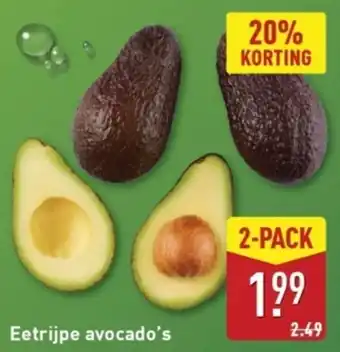 ALDI Eetrijpe Avocado's aanbieding