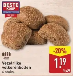 ALDI Vezelrijke Volkorenbollen aanbieding