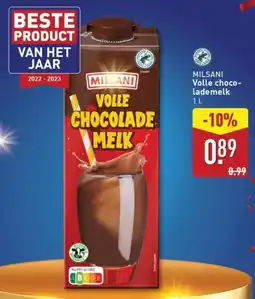 ALDI Milsani Volle Chocolademelk aanbieding