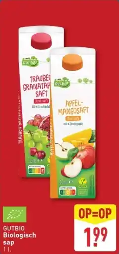 ALDI Gutbio Biologisch Sap aanbieding