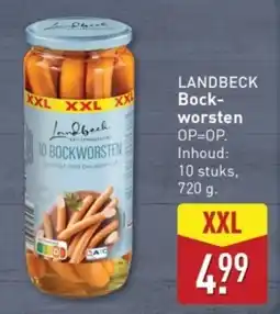 ALDI Landbeck Bockworsten XXL aanbieding