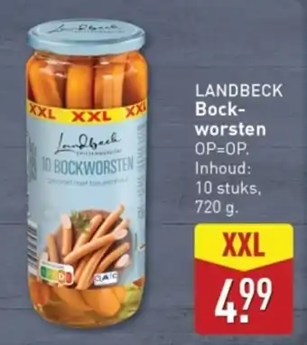 ALDI Landbeck Bockworsten XXL aanbieding