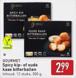 ALDI Gourmet Spicy kip of oude kaas bitterballen aanbieding