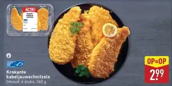 ALDI Krokante Kabeljauwschnitzels aanbieding