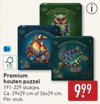 ALDI Premium Houten Puzzel aanbieding