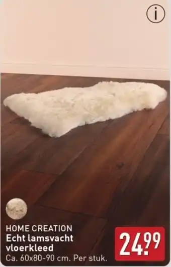 ALDI Home Creation Echt Lamsvacht Vloerkleed aanbieding