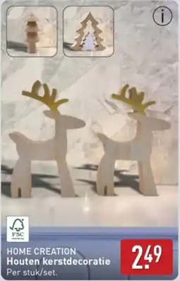 ALDI Home Creation Houten kerstdecoratie aanbieding