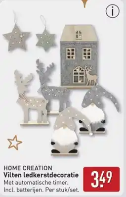 ALDI Home Creation Vilten Ledkerstdecoratie aanbieding