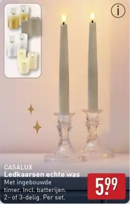 ALDI Casalux Ledkaarsen Echte Was aanbieding