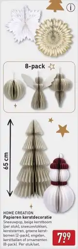 ALDI Home Creation Papieren Kerstdecoratie aanbieding